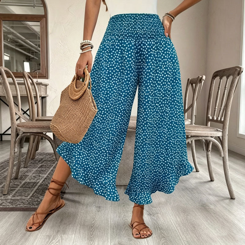 ⏳Oferta por tiempo limitado⏰ Pantalones anchos de talle alto para mujer – Efecto estilizante, cómodos y elegantes