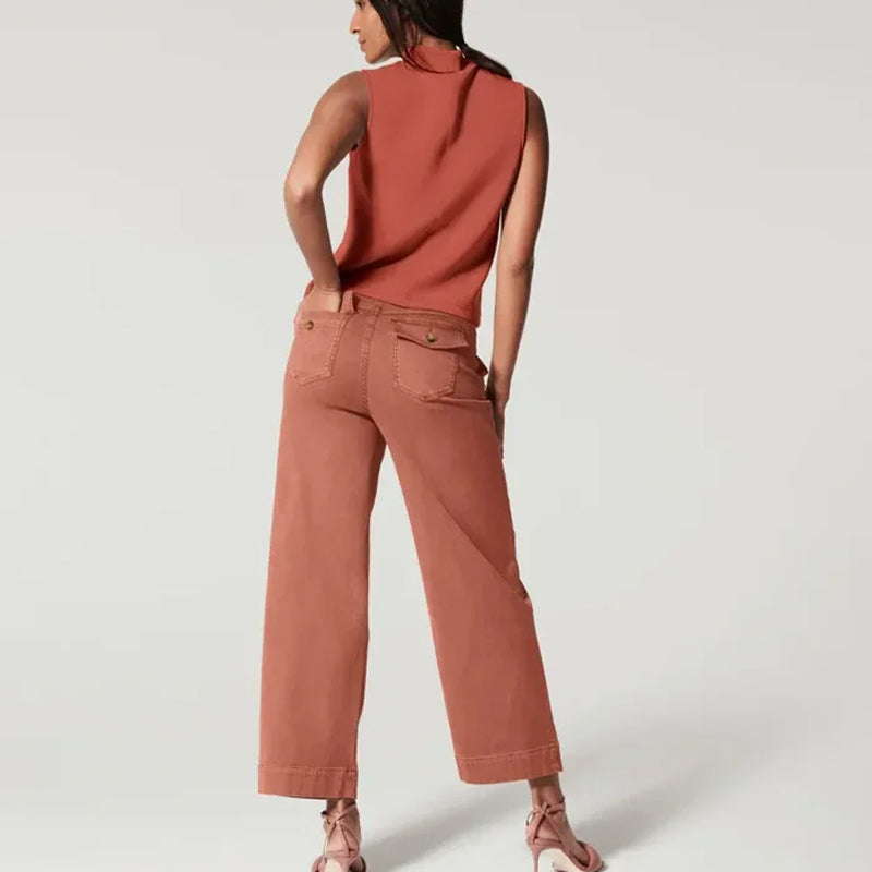 Pantalones casuales de mujer con pierna recta All Matc