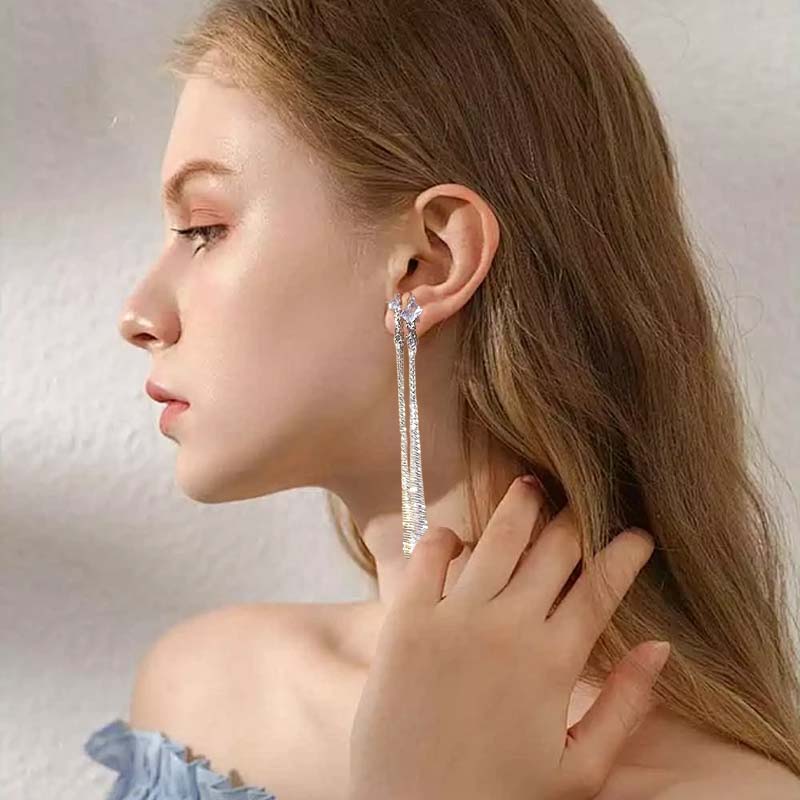 🌟Pendientes largos de borla