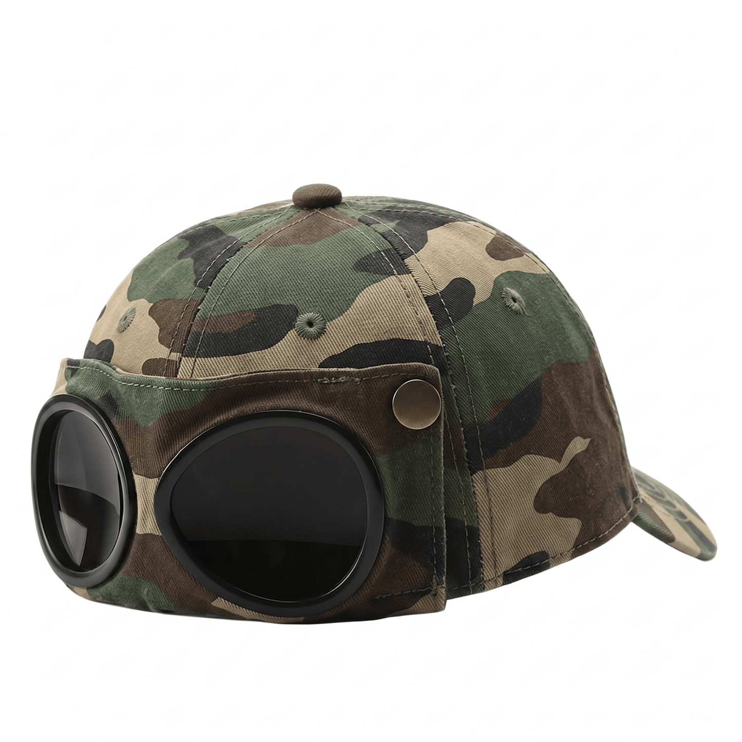🤣 Gorra de béisbol estilo aviador — ¡Ranuras únicas para gafas de sol y detalles metálicos vintage! 🧢✨
