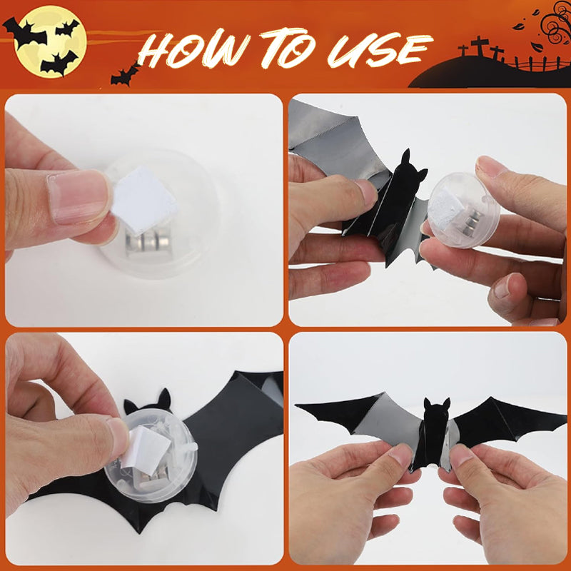🦇Lámpara decorativa con murciélagos en 3D | Crea al instante un ambiente fantasma
