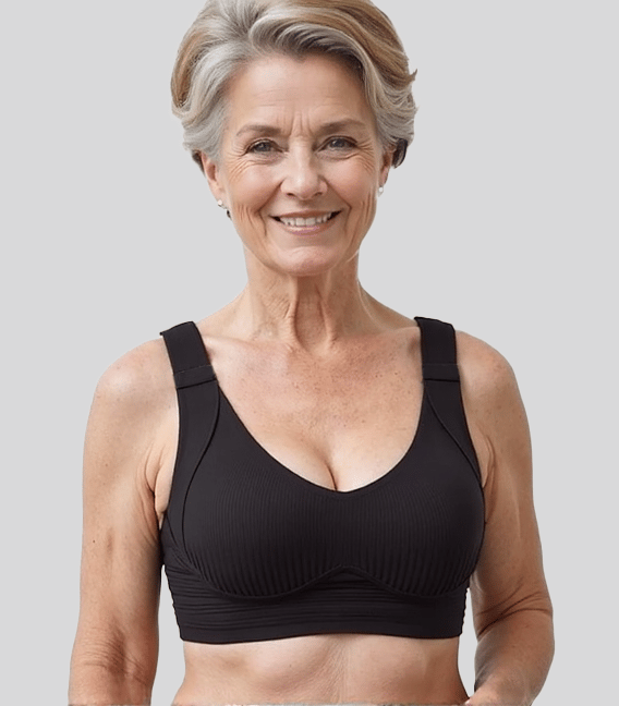 šSujetador push-up acanalado con aros ajustables para muje