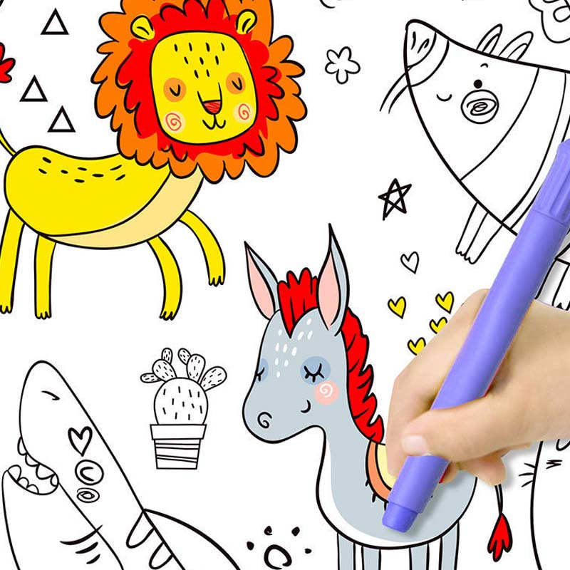 🌈Rodillo antigrafiti montado en la pared para niños🎨