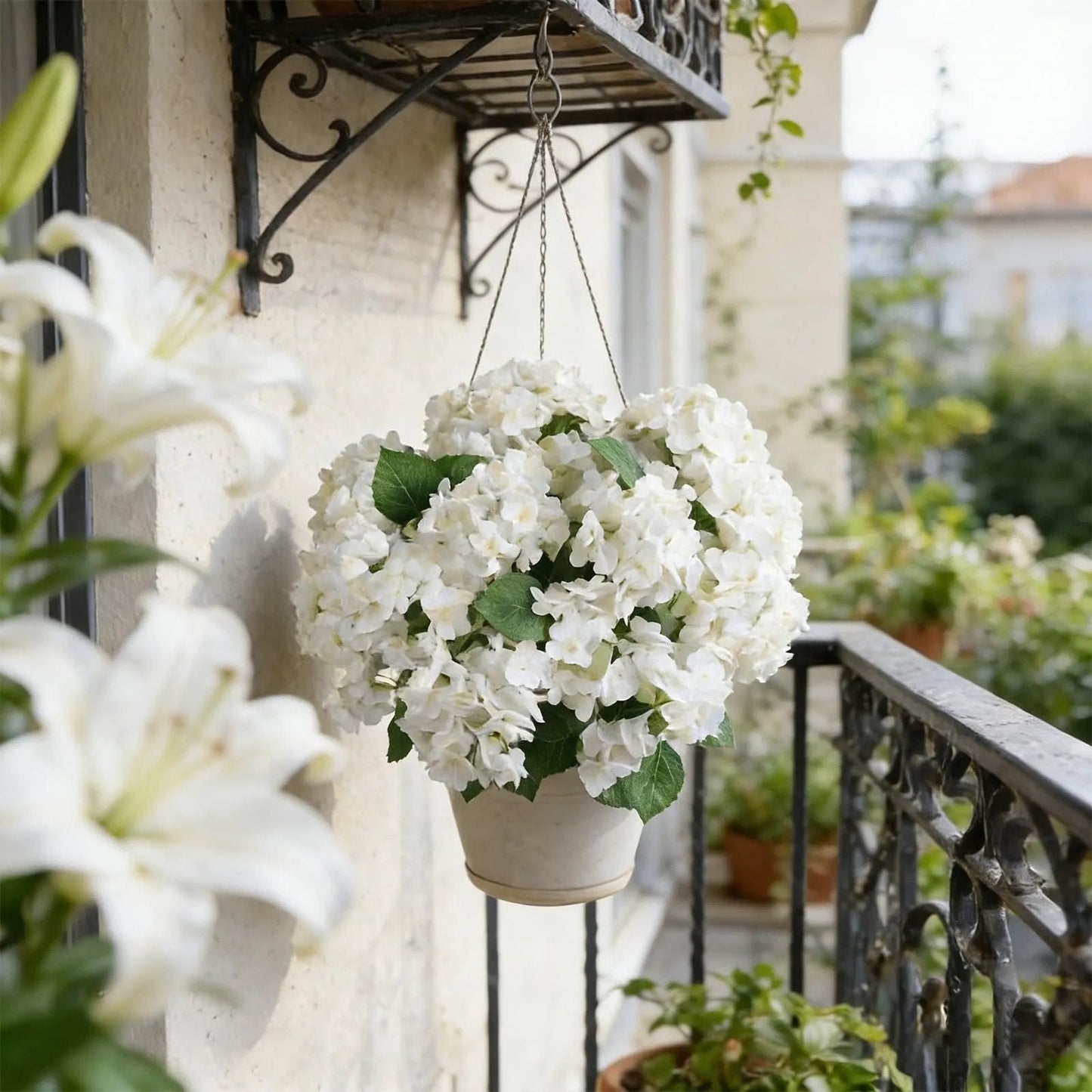 🌼 Hortensias artificiales para exterior – resistentes a los rayos UV, al agua y al viento 💐🌸
