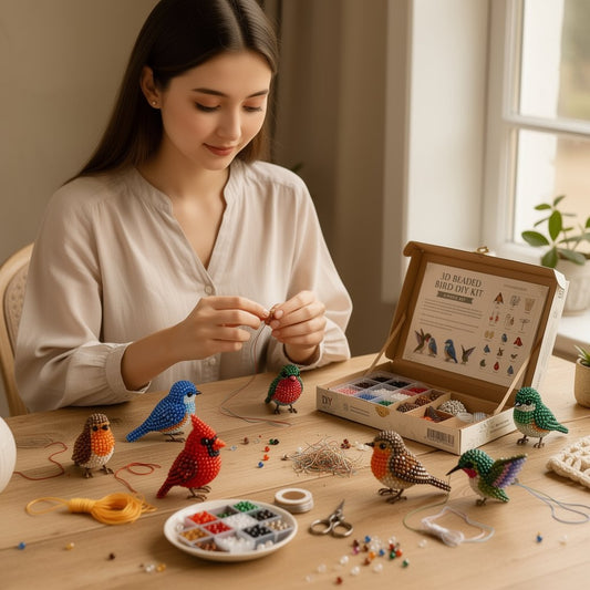 🧵✨ Kit de bricolaje de pequeños animales con cuentas 3D