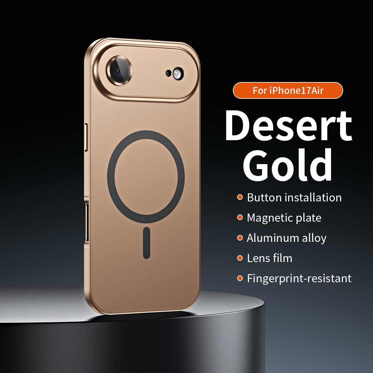 ✨ iPhone 17-12 🔥 Funda magnética con marco de aluminio para iPhone