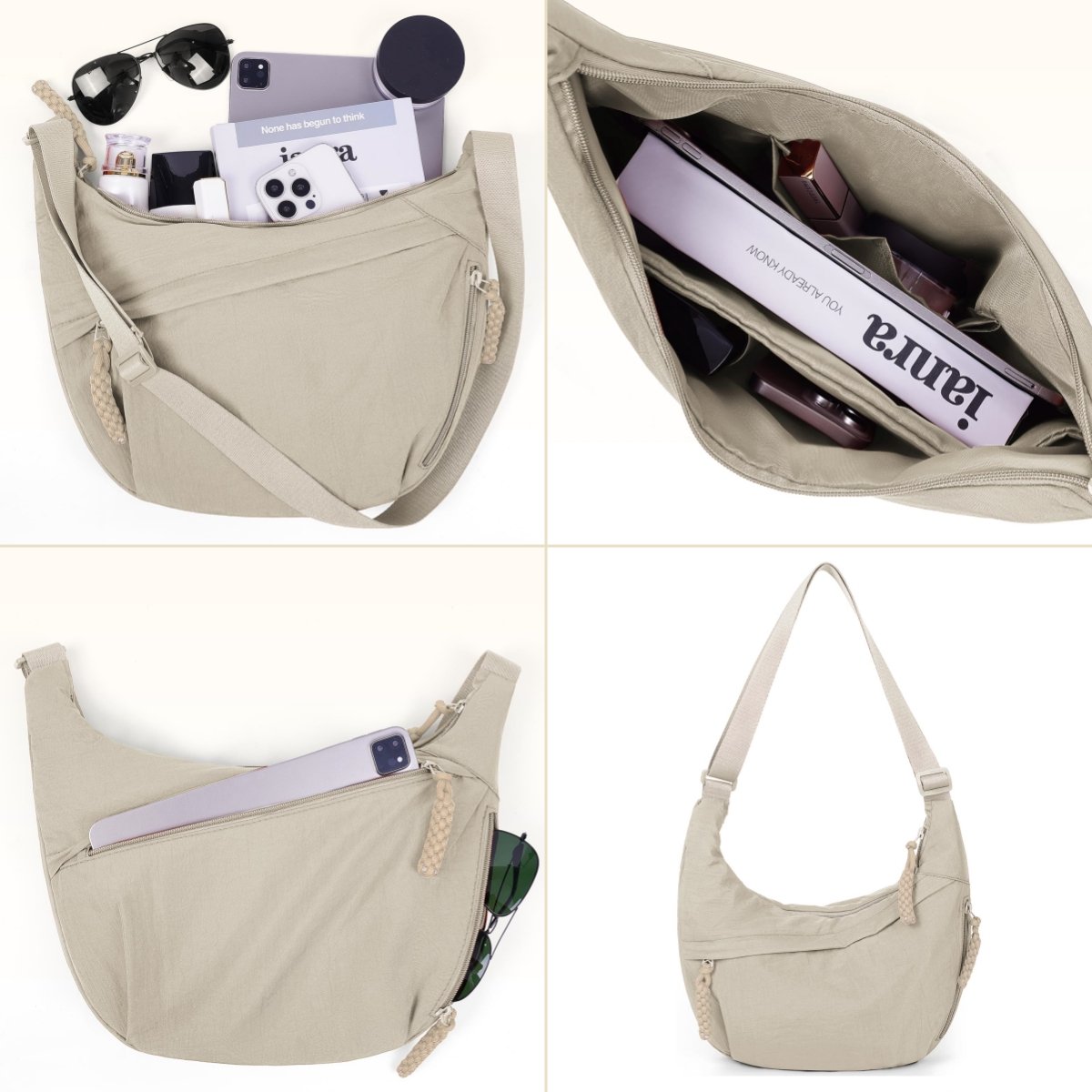 🔥Fasjonabel skulderveske i nylon i ensfarge