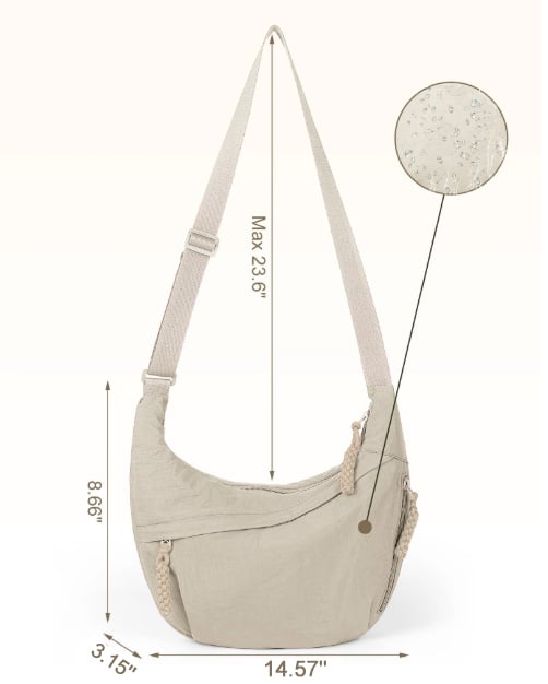 🔥Fasjonabel skulderveske i nylon i ensfarge