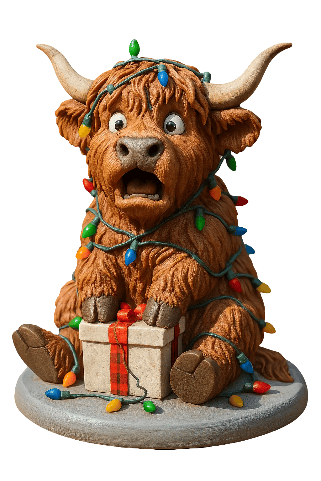 🐮Highland Ku Adventskalender 2025🎄✨ - 3D Håndlaget Highland Ku Dukke (24 stk)