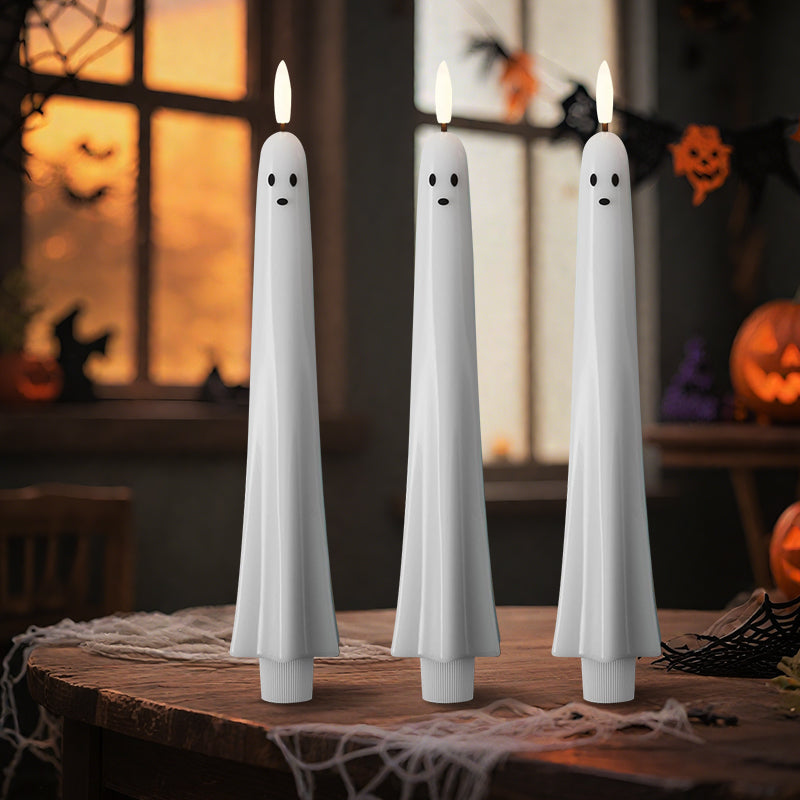 🎃👻 Luz Fantasma con Control Remoto con Mechalla de Llama Parpadeante 3D 👻🎃