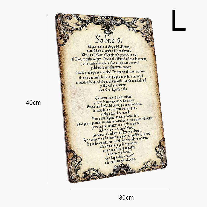 🕊️ Decoración de pared Salmo 91 ✝️