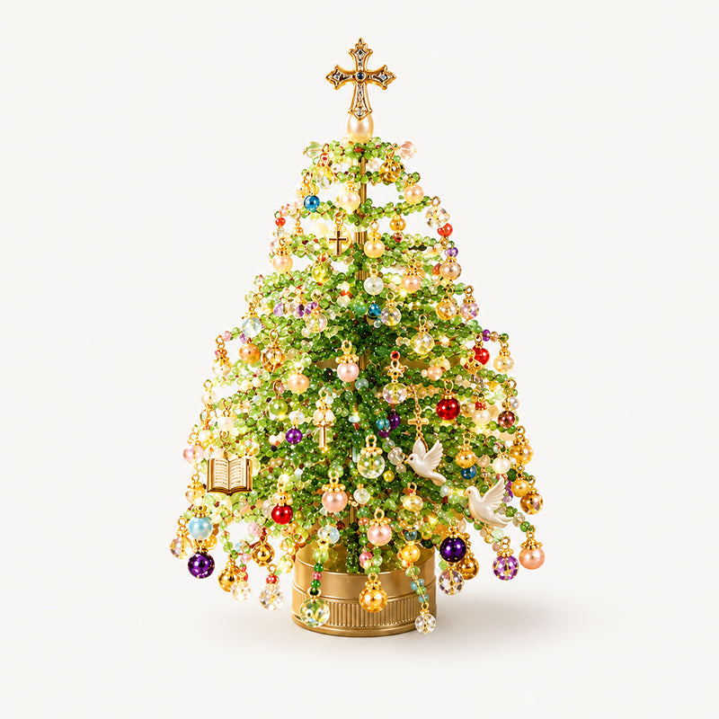 🎄✨ Kit de Árbol de Navidad de Cuentas DIY – 🎅 Crea tu Propia Decoración Navideña Brillante