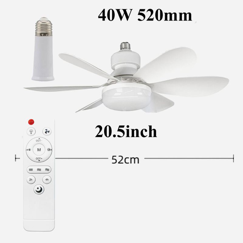 💡 Solución «Luz Ventiladora Inteligente»: ventilador de techo LED regulable con kit de montaje de fácil instalación 🌀