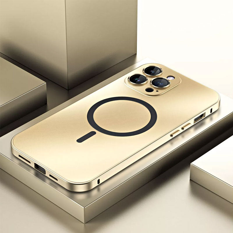 ✨ iPhone 17-12 🔥 Funda magnética con marco de aluminio para iPhone