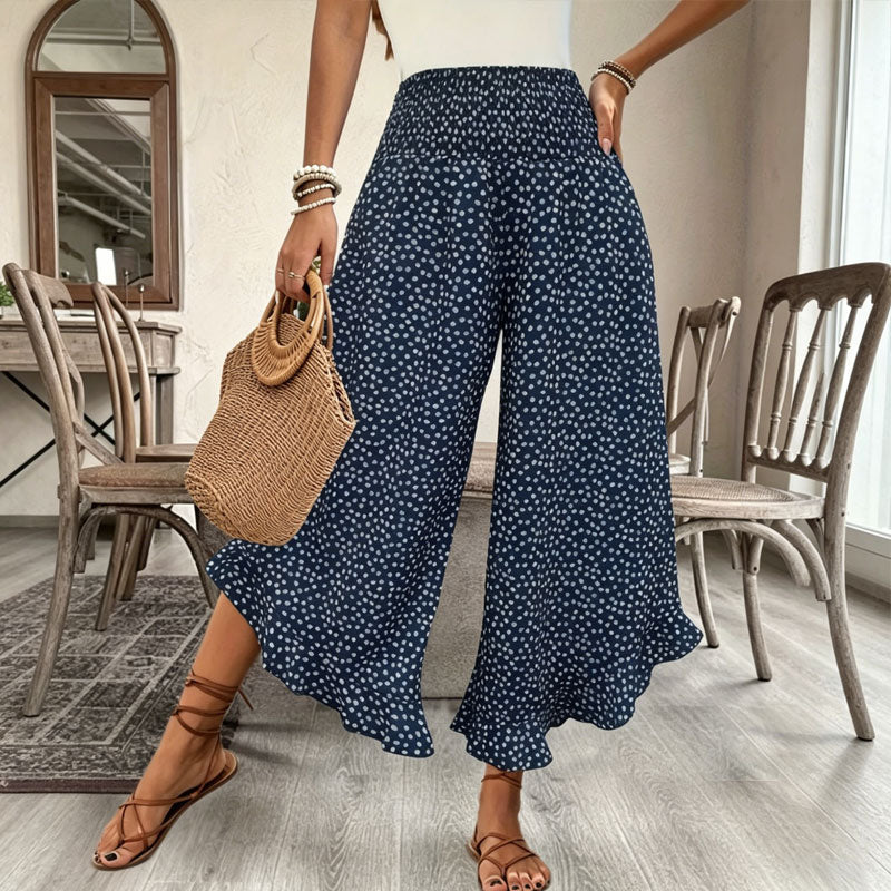 ⏳Oferta por tiempo limitado⏰ Pantalones anchos de talle alto para mujer – Efecto estilizante, cómodos y elegantes