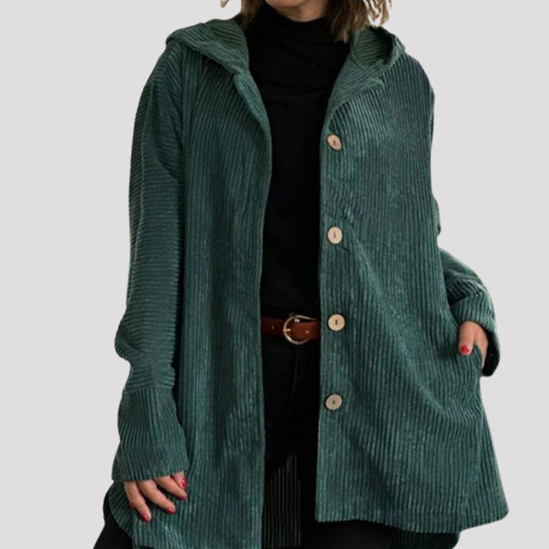 🍂 Chaqueta casual de terciopelo con capucha para el otoño 🧥