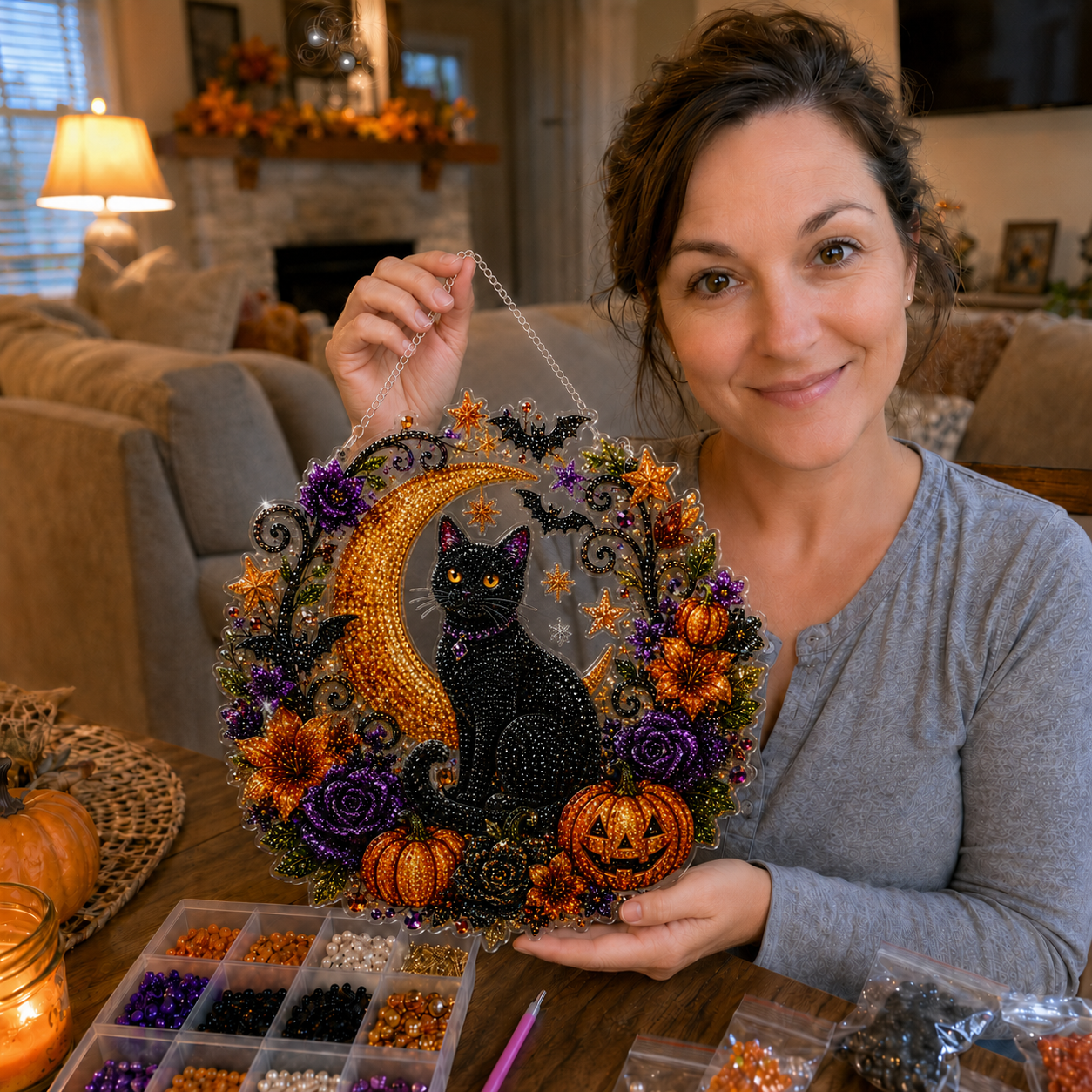 🌙 ¡Dale vida a tus ventanas! Decoración mágica y acogedora de Halloween 🔮
