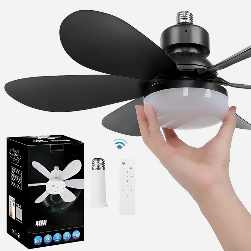 💡 Solución «Luz Ventiladora Inteligente»: ventilador de techo LED regulable con kit de montaje de fácil instalación 🌀