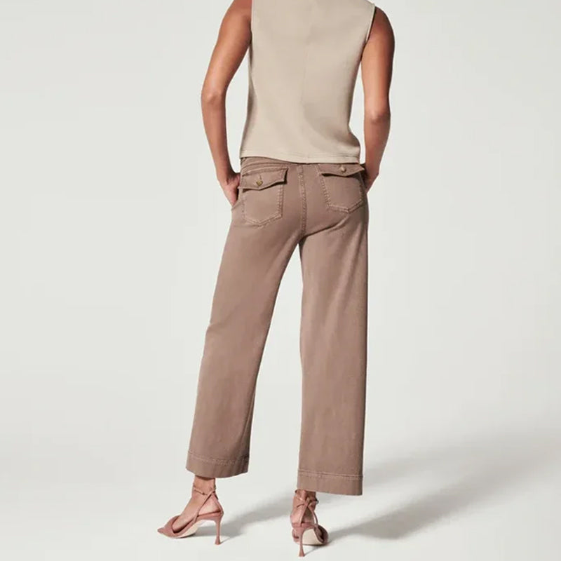 Pantalones casuales de mujer con pierna recta All Matc