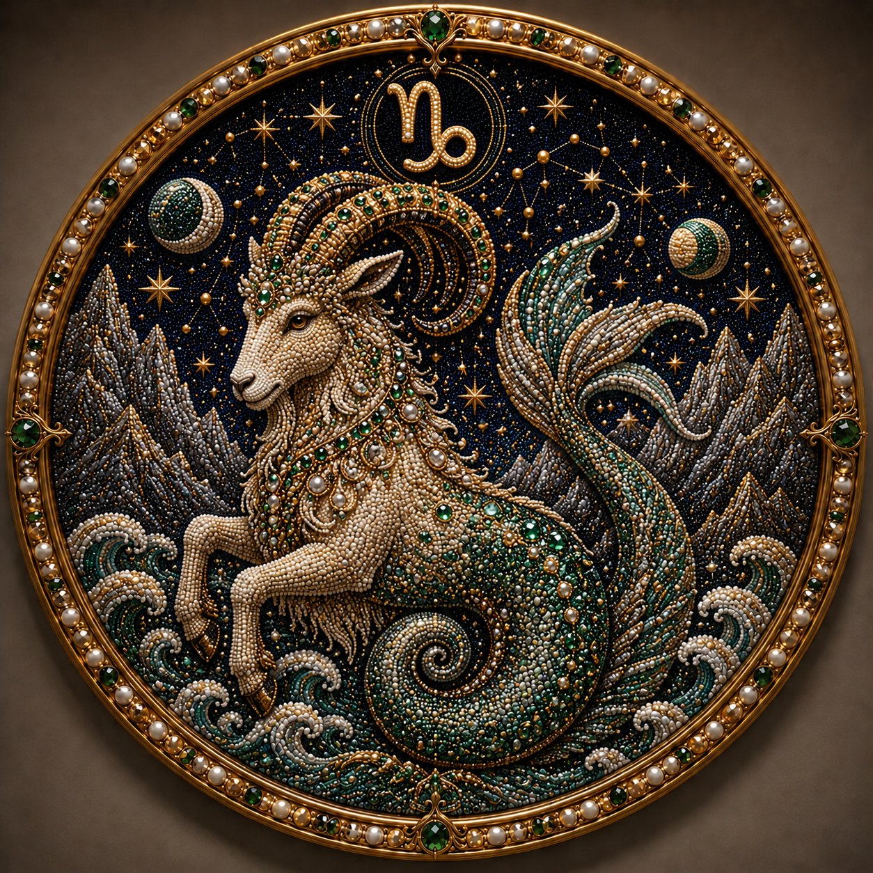 🌙 ¡Magia en tu pared! Arte de perlas zodiacal 3D de lujo para un hogar acogedor 🔮