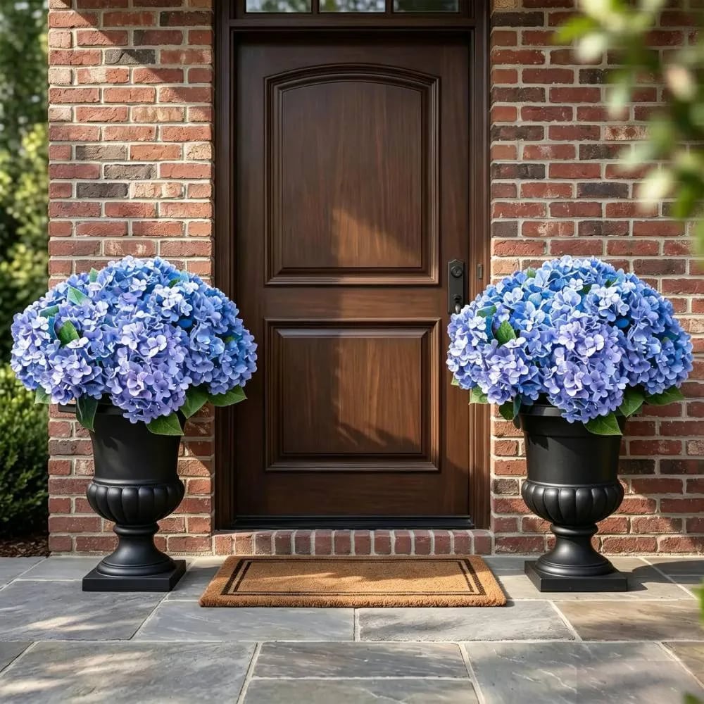 🌼 Hortensias artificiales para exterior – resistentes a los rayos UV, al agua y al viento 💐🌸