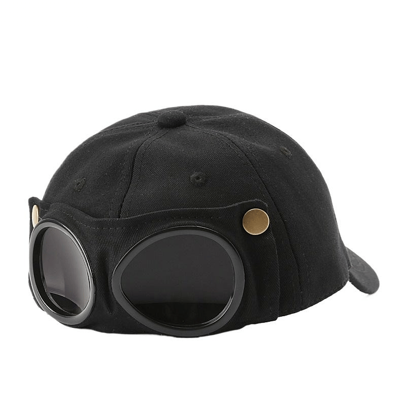 🤣 Gorra de béisbol estilo aviador — ¡Ranuras únicas para gafas de sol y detalles metálicos vintage! 🧢✨
