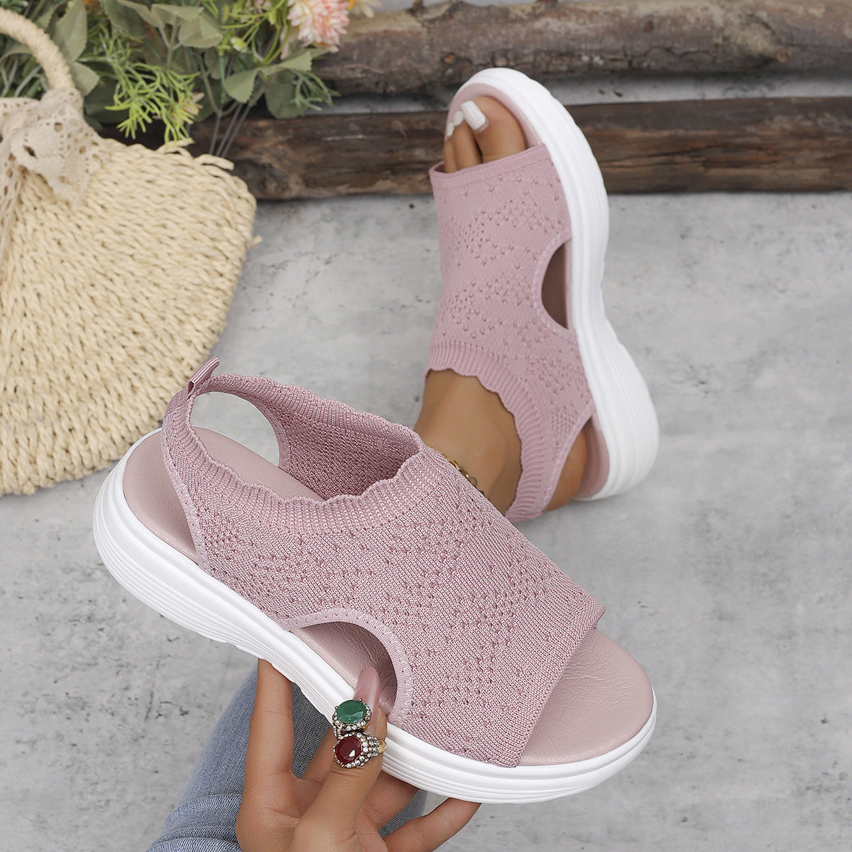 ☀️ Sandalias Tejidas de Verano – Ligeras, Suaves y Flexibles 🌬️