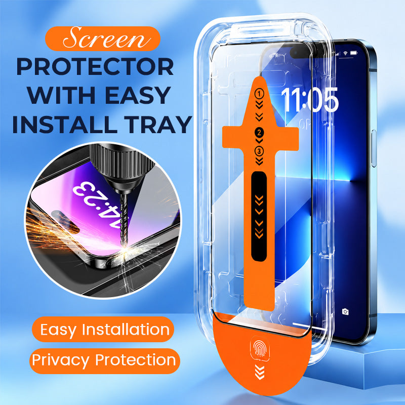 3 unidades🛡️ Protector de pantalla de privacidad con brillo rojo (cristal templado) para iPhone ✨