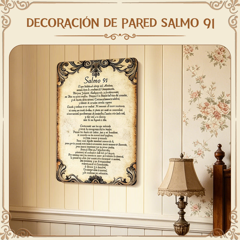 🕊️ Decoración de pared Salmo 91 ✝️