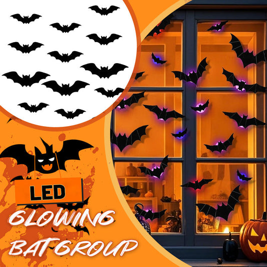 🦇Lámpara decorativa con murciélagos en 3D | Crea al instante un ambiente fantasma