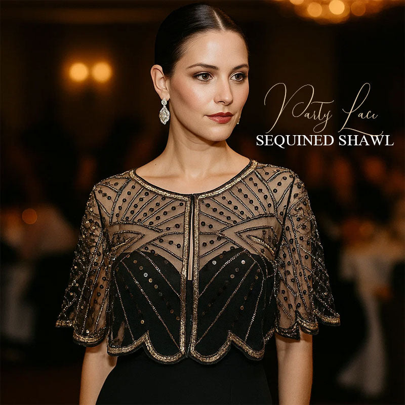 💖Du er den mest perfekte av mengden✨Festskjerf med blonder og paljette