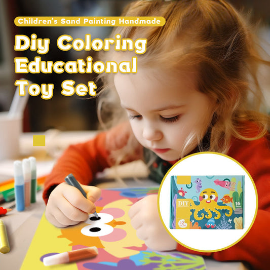 ⏳Denne ukens spesialtilbud✨Barnas sandmaling håndlaget DIY fargelegging pedagogisk lekeset