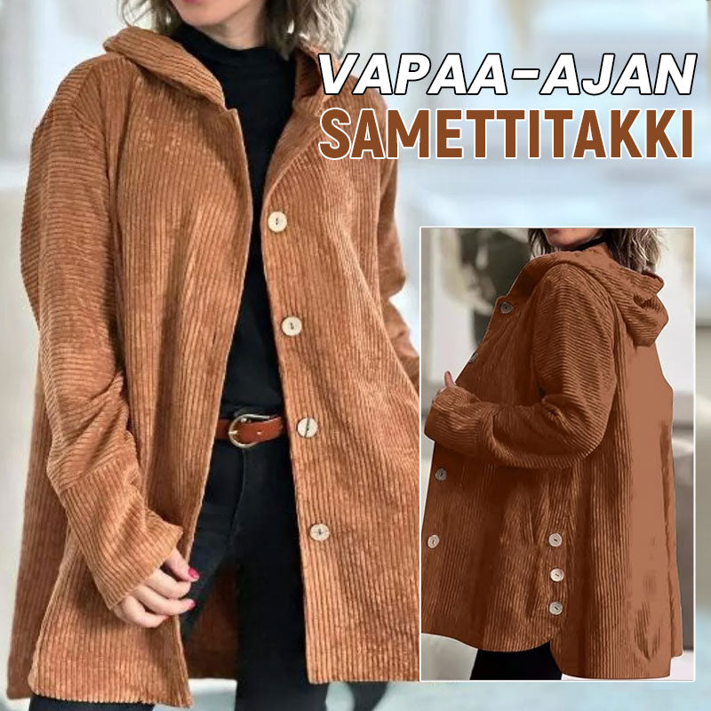 🍂 Chaqueta casual de terciopelo con capucha para el otoño 🧥