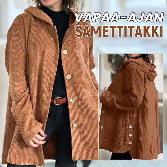 🍂 Chaqueta casual de terciopelo con capucha para el otoño 🧥