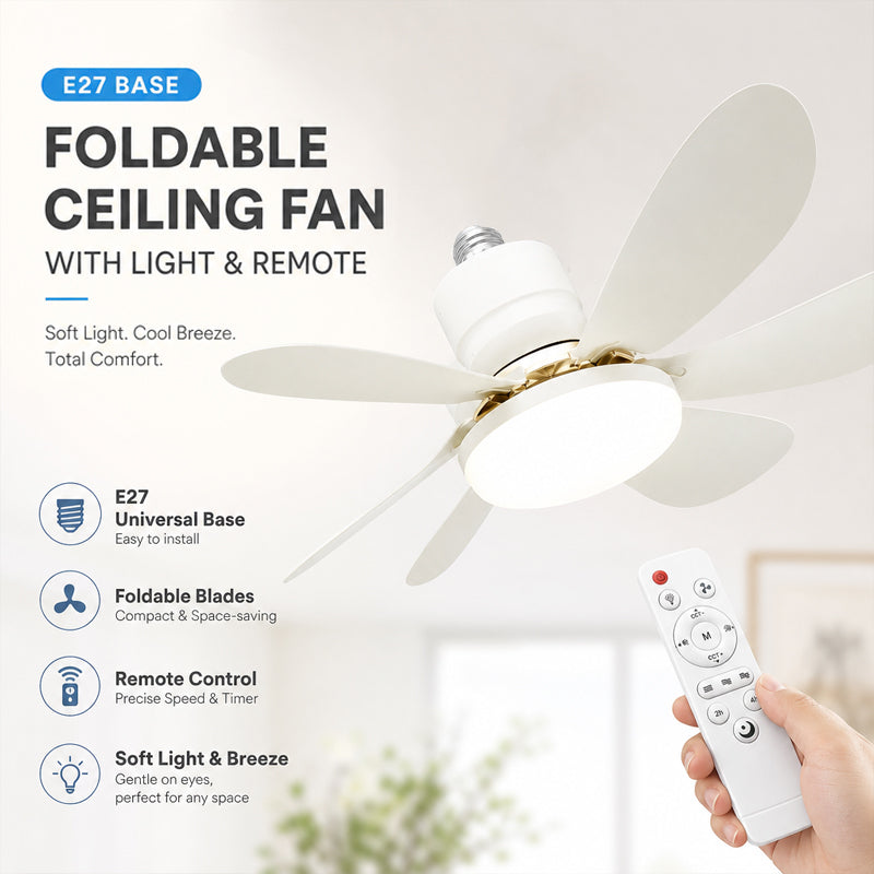 💡 Solución «Luz Ventiladora Inteligente»: ventilador de techo LED regulable con kit de montaje de fácil instalación 🌀