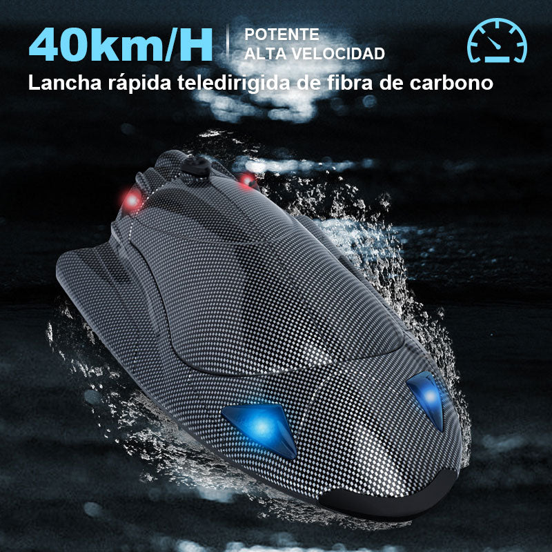 🚤Lancha rápida teledirigida de fibra de carbono