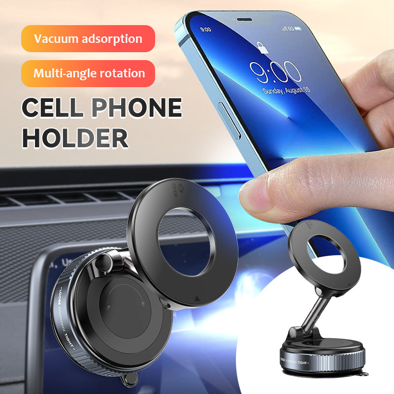 2025 Nyeste 360° justerbar, magnetisk sugekopp-telefonholder med vakuu