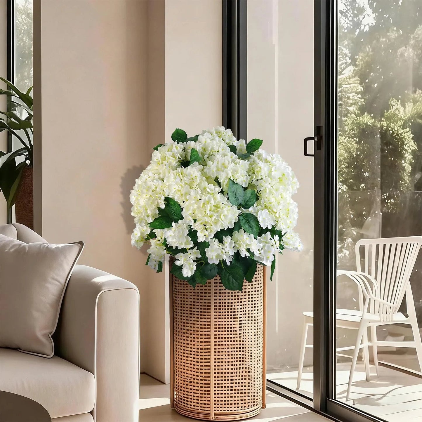🌼 Hortensias artificiales para exterior – resistentes a los rayos UV, al agua y al viento 💐🌸