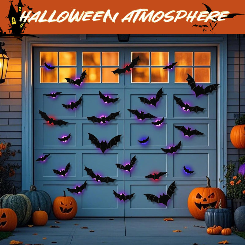 🦇Lámpara decorativa con murciélagos en 3D | Crea al instante un ambiente fantasma