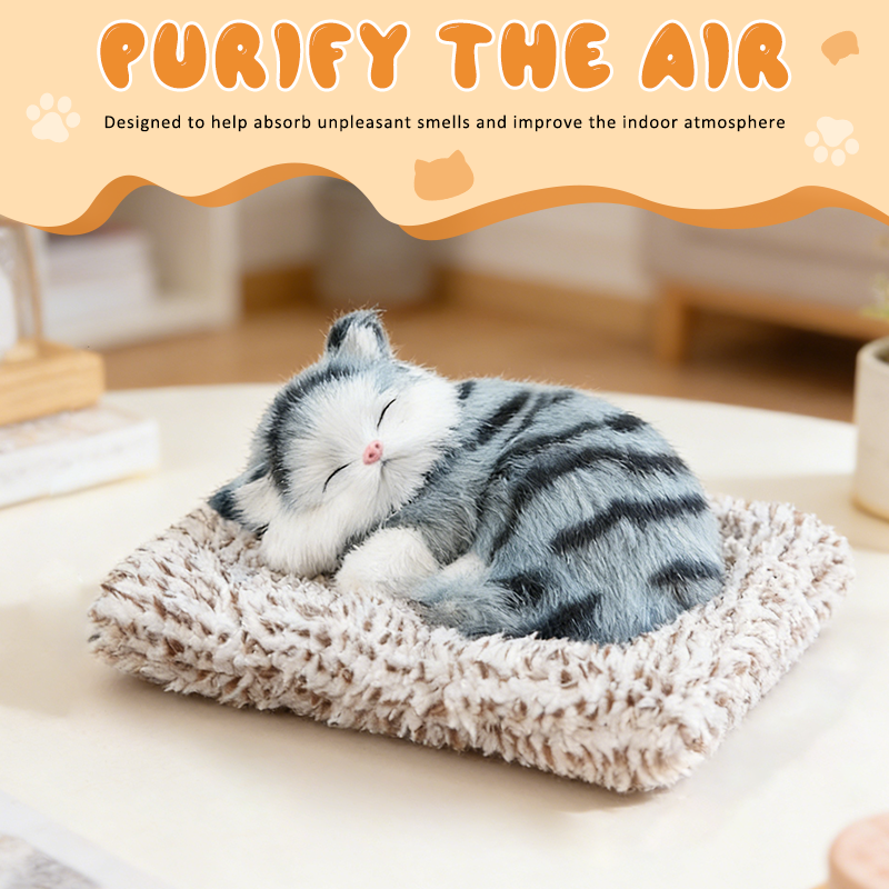 Lindo gato de peluche que limpia el aire 🐱