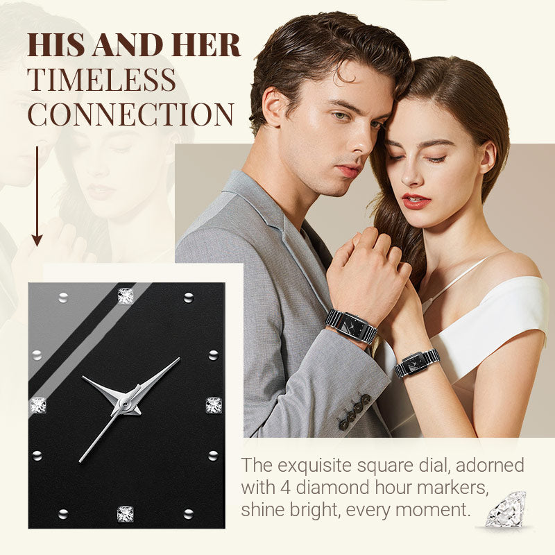 ⌚ Reloj de cuarzo cuadrado de cerámica de moda