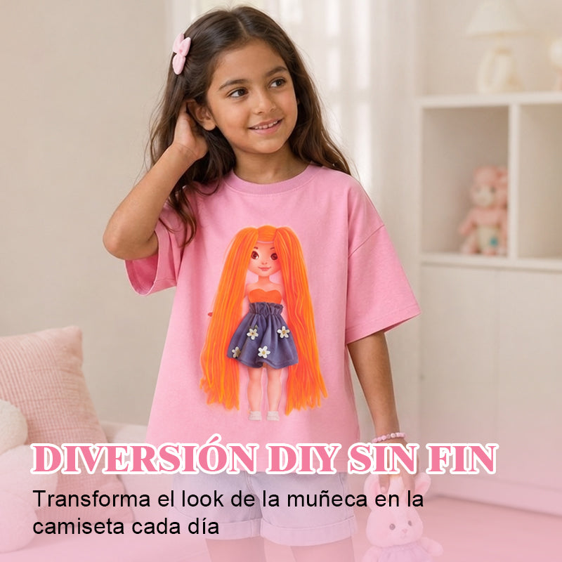 👧Camiseta DIY Niña Muñeca Intercambiable Verano 2026🌸