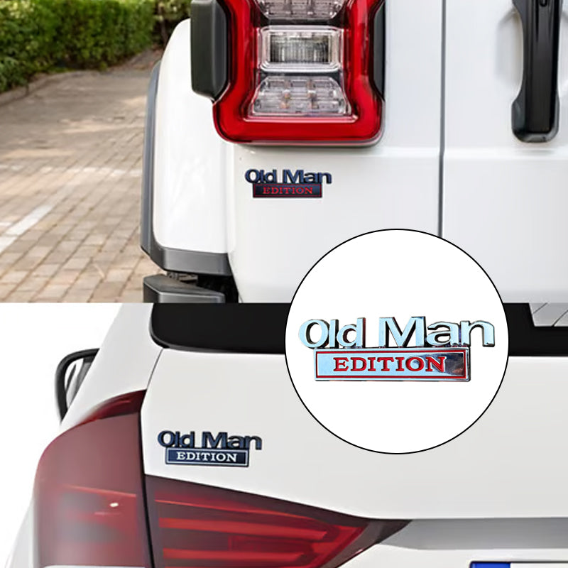 🚗Vis frem personligheten din med dette morsomme 💨 «Old Man Edition»-merket! 😆👴