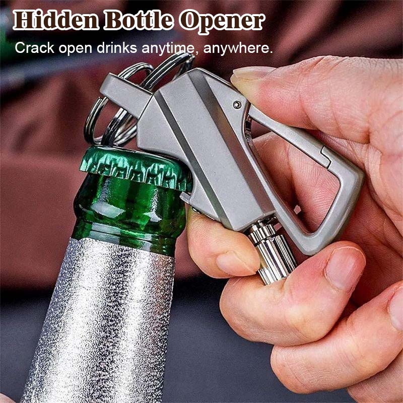 🔥 Multifunksjonell nøkkelringlighter - skyv for å tenne, stil for å bær