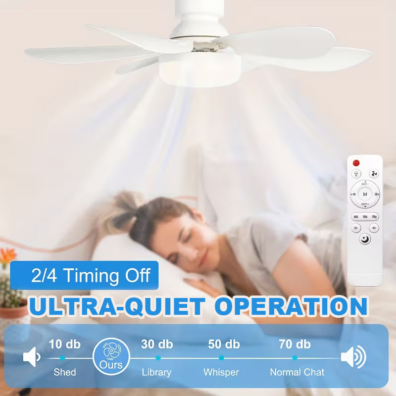 💡 Solución «Luz Ventiladora Inteligente»: ventilador de techo LED regulable con kit de montaje de fácil instalación 🌀