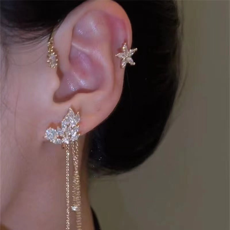 ✨🦋 Pendientes de circonita con caca de mariposa💖✨