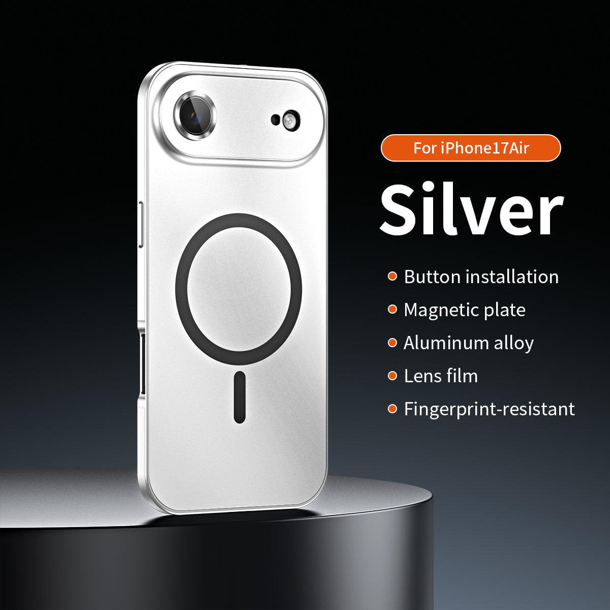 ✨ iPhone 17-12 🔥 Funda magnética con marco de aluminio para iPhone