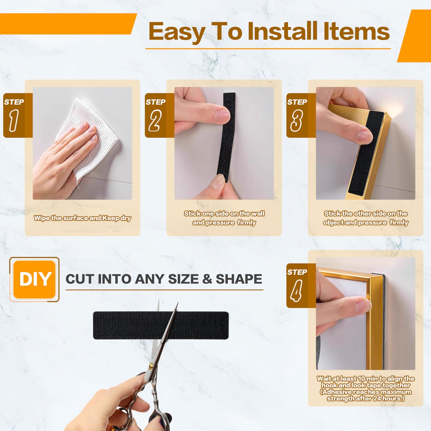 🔹 Tiras de velcro resistentes con adhesivo