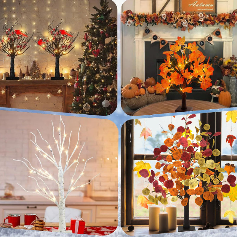 🌲 LED kunstige trelys – Et snev av natur, en glød av varme ✨