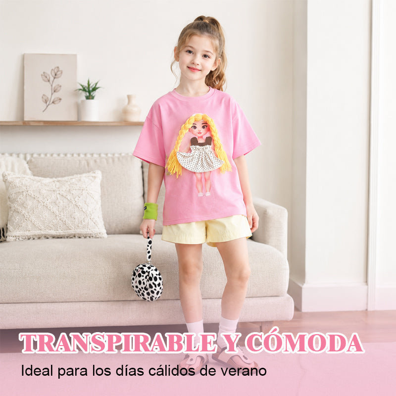 👧Camiseta DIY Niña Muñeca Intercambiable Verano 2026🌸